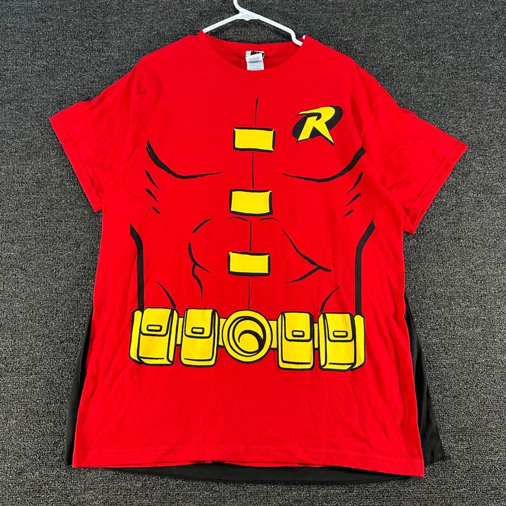 Delta Robin Costume T-Shirt Adult Large Red Good Cape Graphic Tee DC Comics